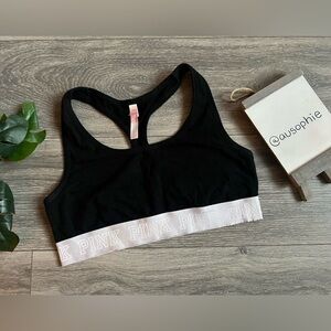 Pink Victoria’s Secret Pink Crop Haut Court Pink Unlined Sports Bra Size L (A-C)